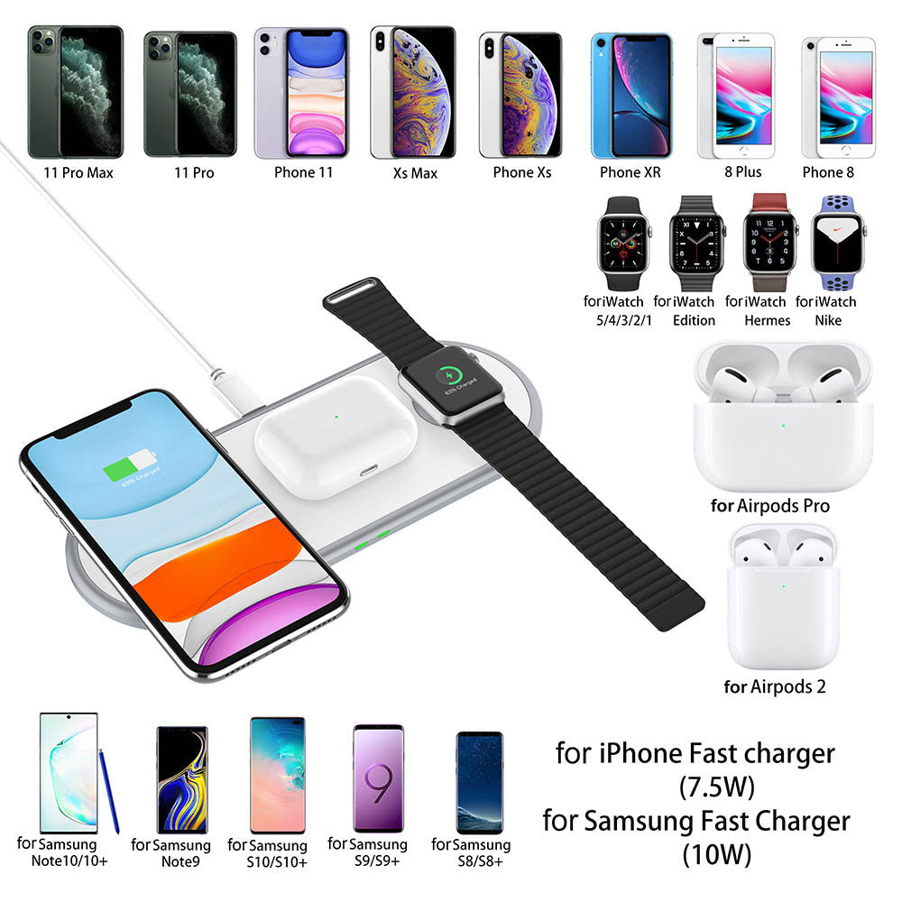 3 in 1 wireless charger Apple Samsung