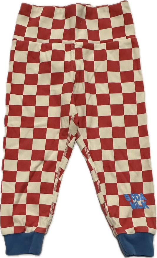 Girls Red Checkered Pants