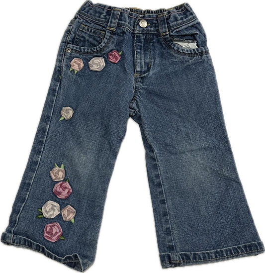 Girls Floral Jeans