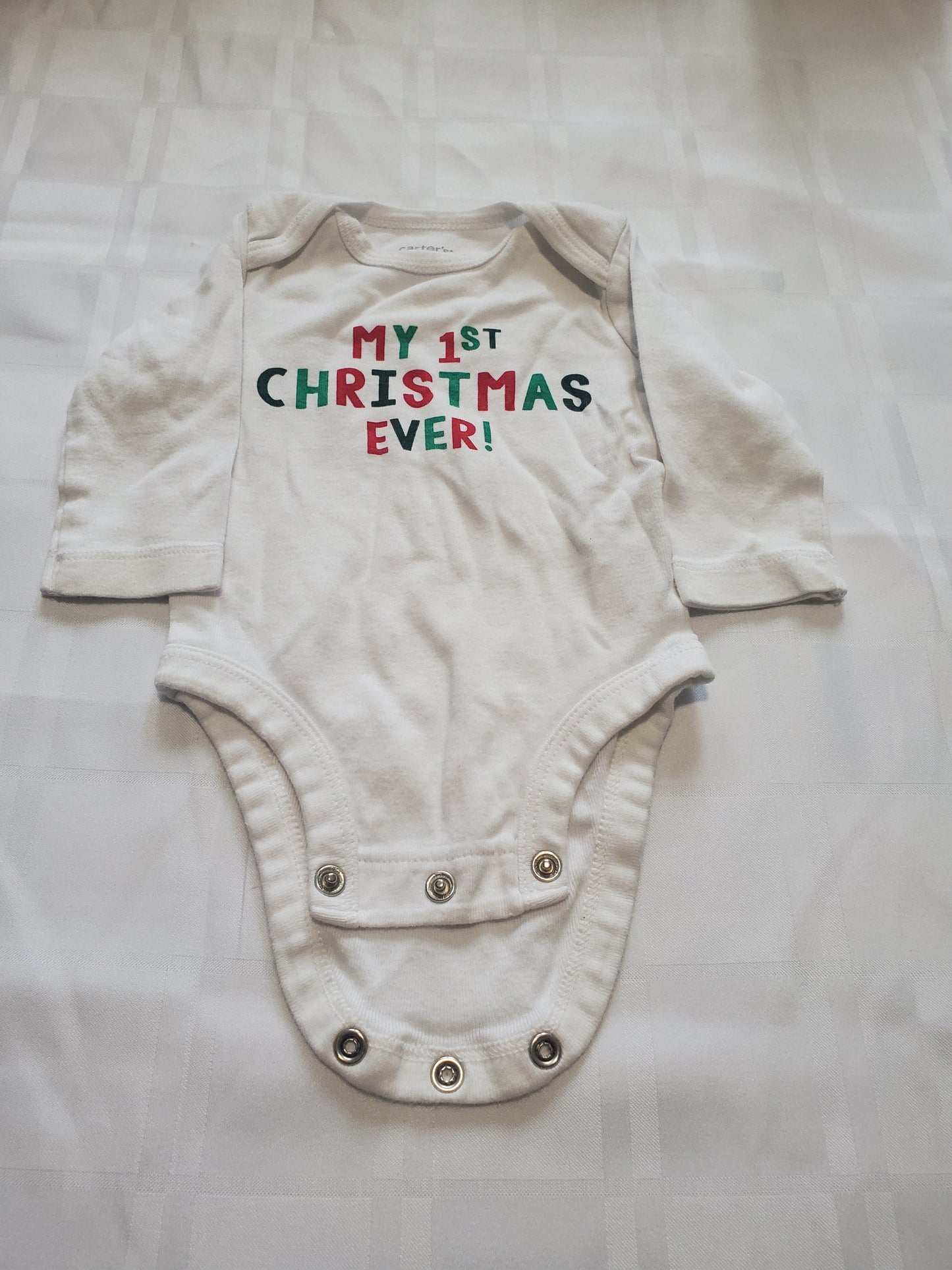 Carter's Long Sleeve Christmas Onesie